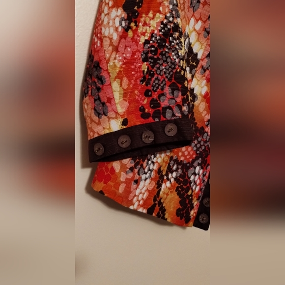 Vintage Trenz by Theresa Renz, Silk Blend Animal Print Jacket Size Small EUC - Picture 6 of 9